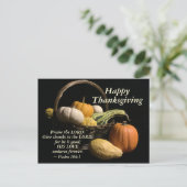 感謝祭の聖書 賛美主よ 詩篇106:1 ポストカード (スタンド正面)