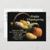 感謝祭の聖書 賛美主よ 詩篇106:1 ポストカード (正面/裏面)