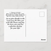 感謝祭の聖書 賛美主よ 詩篇106:1 ポストカード (裏面)