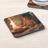 感謝祭の背景を持つ懸命プラスチックのコースター コースター (左側)