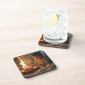 感謝祭の背景を持つ懸命プラスチックのコースター コースター (右側)