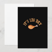 感謝祭の脚の日 面白い トルコ 招待状 (正面/裏面)