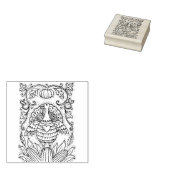 感謝祭の色合い七面鳥、トウモロコシ&カボチャフォーク ラバースタンプ (押印)