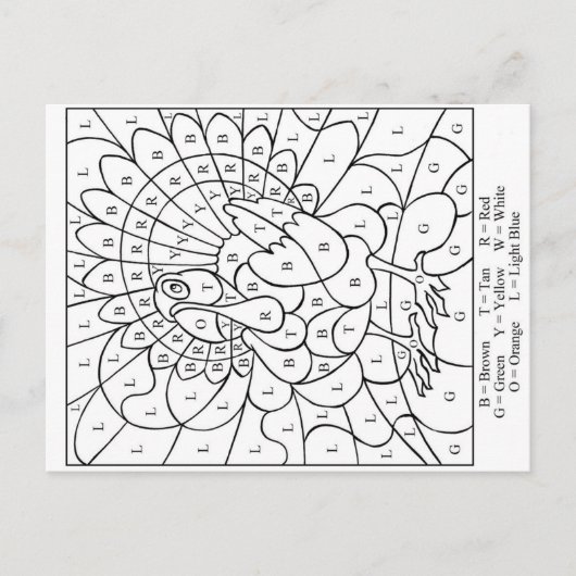 感謝祭の色（文字） シーズンポストカード (正面)