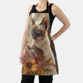 感謝祭の花が咲く秋の猫 エプロン (インサイチュ)