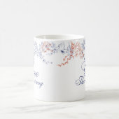 感謝祭の花のカリグラフィーアート コーヒーマグカップ (中央)