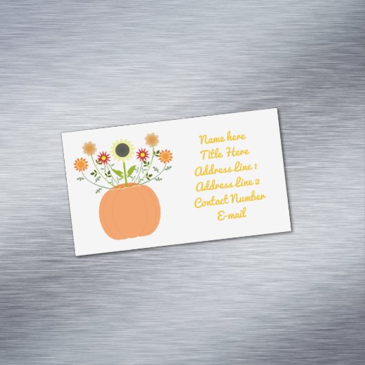 感謝祭の花inカボチャカスタムン マグネット名刺 (インサイチュ)