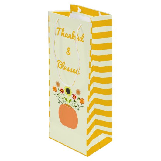 感謝祭の花inカボチャカスタムン ワインギフトバッグ (裏面アングル)