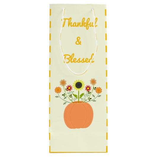 感謝祭の花inカボチャカスタムン ワインギフトバッグ (裏面)