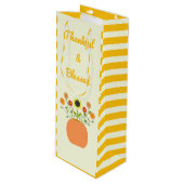 感謝祭の花inカボチャカスタムン ワインギフトバッグ (正面アングル)