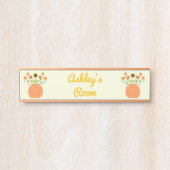 感謝祭の花inカボチャ名前をカスタムする サインプレート (正面)