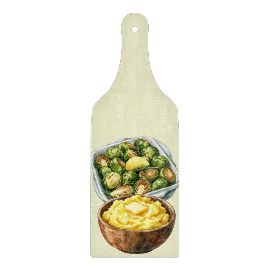 感謝祭の芽&マッシュポテト カッティングボード (正面)