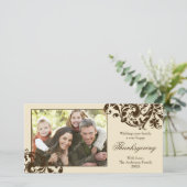 感謝祭の華やかな渦巻きが褐色と茶色 シーズンカード (スタンド正面)