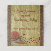 感謝祭の落下葉する座席表 プレイスカード (外部開封)