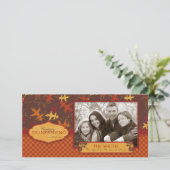 感謝祭の葉紅葉にオークの シーズンカード (スタンド正面)