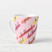 感謝祭の言葉 カフェラテマグ (左アングル)