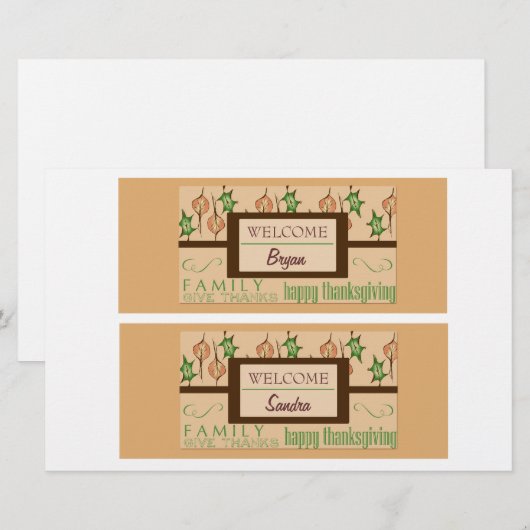 感謝祭の記念 便箋 (正面/裏面)