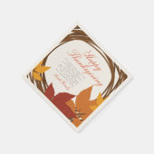 感謝祭の詩ハッピー・感謝祭 スタンダードカクテルナプキン (角)