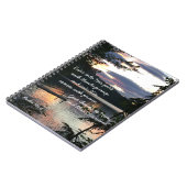 感謝祭の詩編100:4 Squam Lake Sunrise Photo ノートブック (左側)