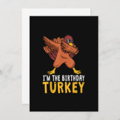 感謝祭の誕生日ギフト 面白い誕生日 ありがとう 招待状 (正面/裏面)