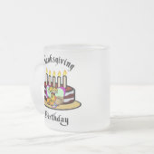 感謝祭の誕生日 フロストグラスマグカップ (正面左)