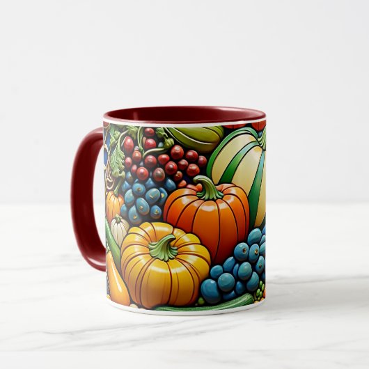 感謝祭の豊かさ マグカップ (正面左)