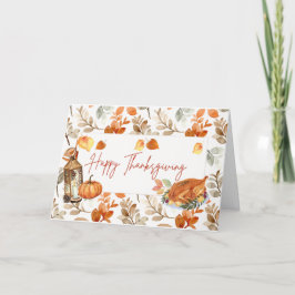 感謝祭の豊かなカード サンキューカード