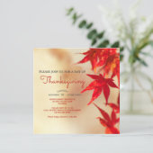 感謝祭の赤い秋の葉のボーダー テンプレート (スタンド正面)