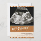 感謝祭の超音波の妊娠の発表 案内状 (正面)