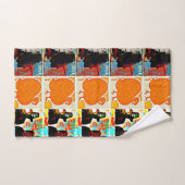 感謝祭の近代美術のコラージュ ハンドタオル (ハンドタオル)