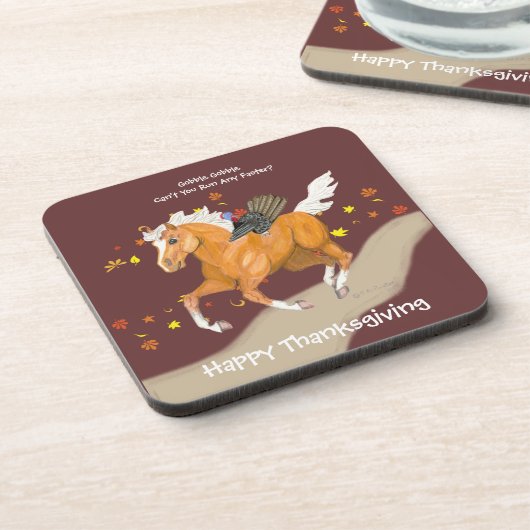 感謝祭の逃亡トルコ及び馬のコースター コースター (左側)