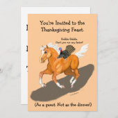 感謝祭の逃亡トルコ及び馬の招待状 招待状 (正面/裏面)