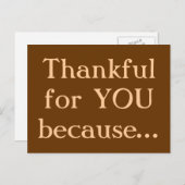 感謝祭の郵便はがき シーズンポストカード (正面/裏面)