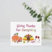 感謝祭の郵便はがき シーズンポストカード (スタンド正面)