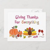 感謝祭の郵便はがき シーズンポストカード (正面/裏面)