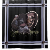 感謝祭の野鳥 シャワーカーテン (正面)