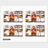 感謝祭の長方形ステッカー 長方形シール (シート)