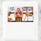 感謝祭の長方形ステッカー 長方形シール (バッグ)