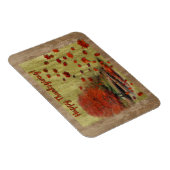 感謝祭の降り注ぐ葉の風景 マグネット (右側)