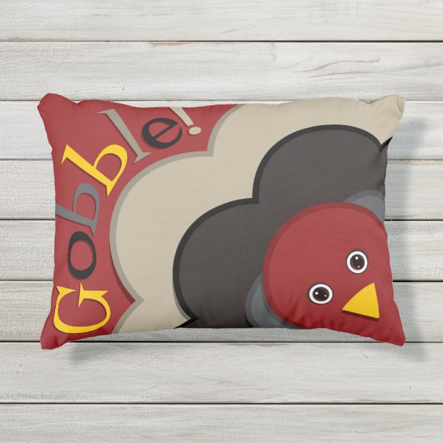 感謝祭の隠し七面鳥 アウトドアクッション (正面)