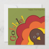 感謝祭の隠し七面鳥 招待状 (正面)