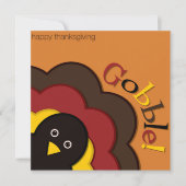 感謝祭の隠れ七面鳥 招待状 (正面)