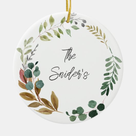 感謝祭の離れ紅葉名YEAR Keepsake セラミックオーナメント (正面)