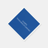 感謝祭の青い白の感謝祭ハヌカー スタンダードカクテルナプキン (角)