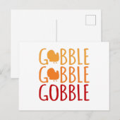 感謝祭の面白いカモノハシのファミリーウェア ポストカード (正面/裏面)