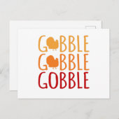 感謝祭の面白いターキー家族用デザイン メンズ レディース ポストカード (正面/裏面)