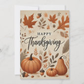 感謝祭の願いカード 招待状 (正面)