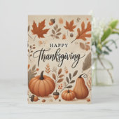 感謝祭の願いカード 招待状 (スタンド正面)