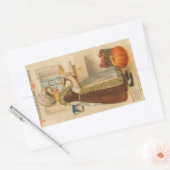 感謝祭の願いヴィンテージ 長方形シール (封筒)