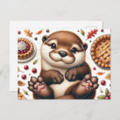 感謝祭の食べ物が美味しいお店主 ポストカード (正面/裏面)